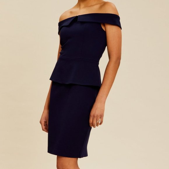 TED BAKER Bardot Off Shoulder Peplum Dress - Picture 6 of 12